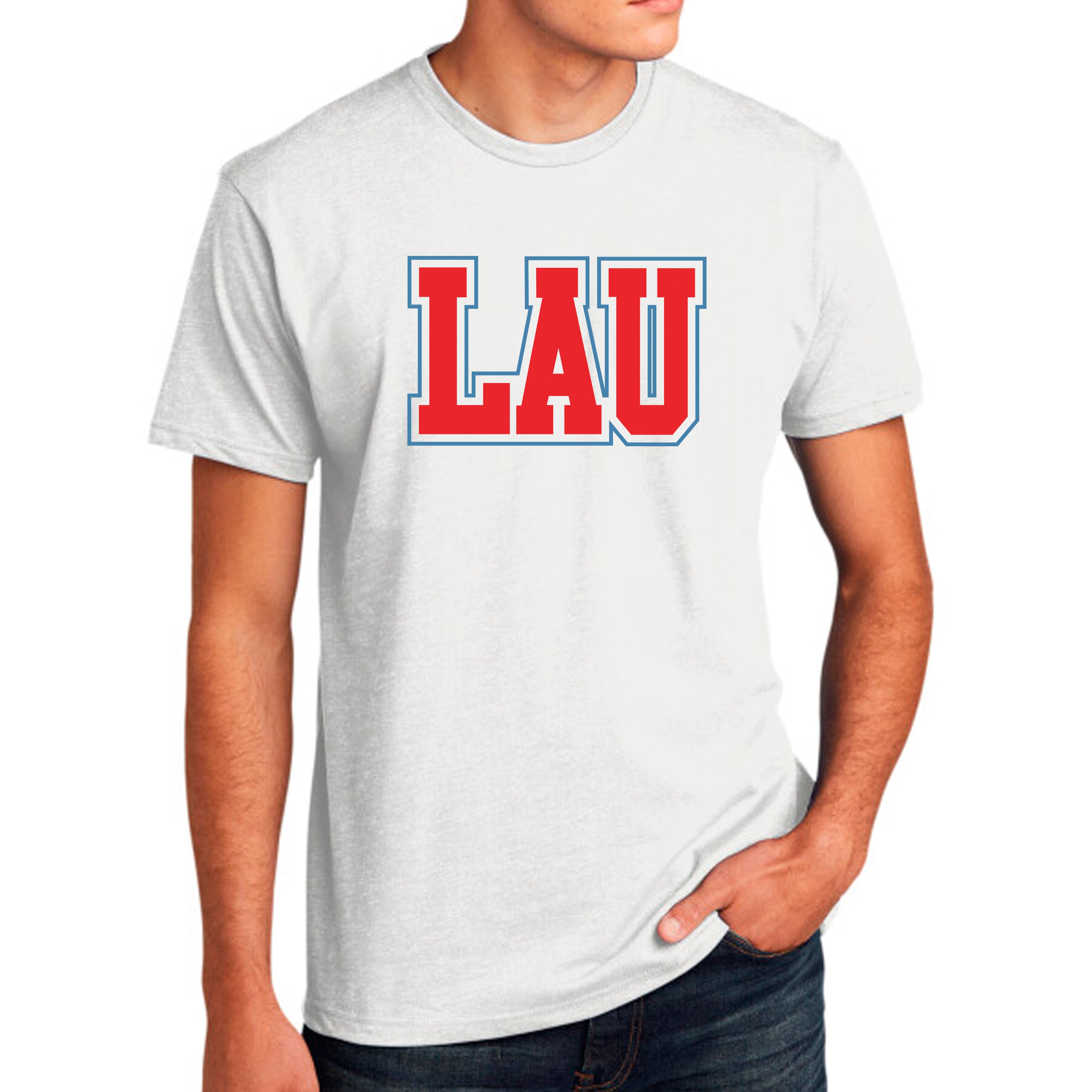 Short Sleeve LAU Red w/Blue