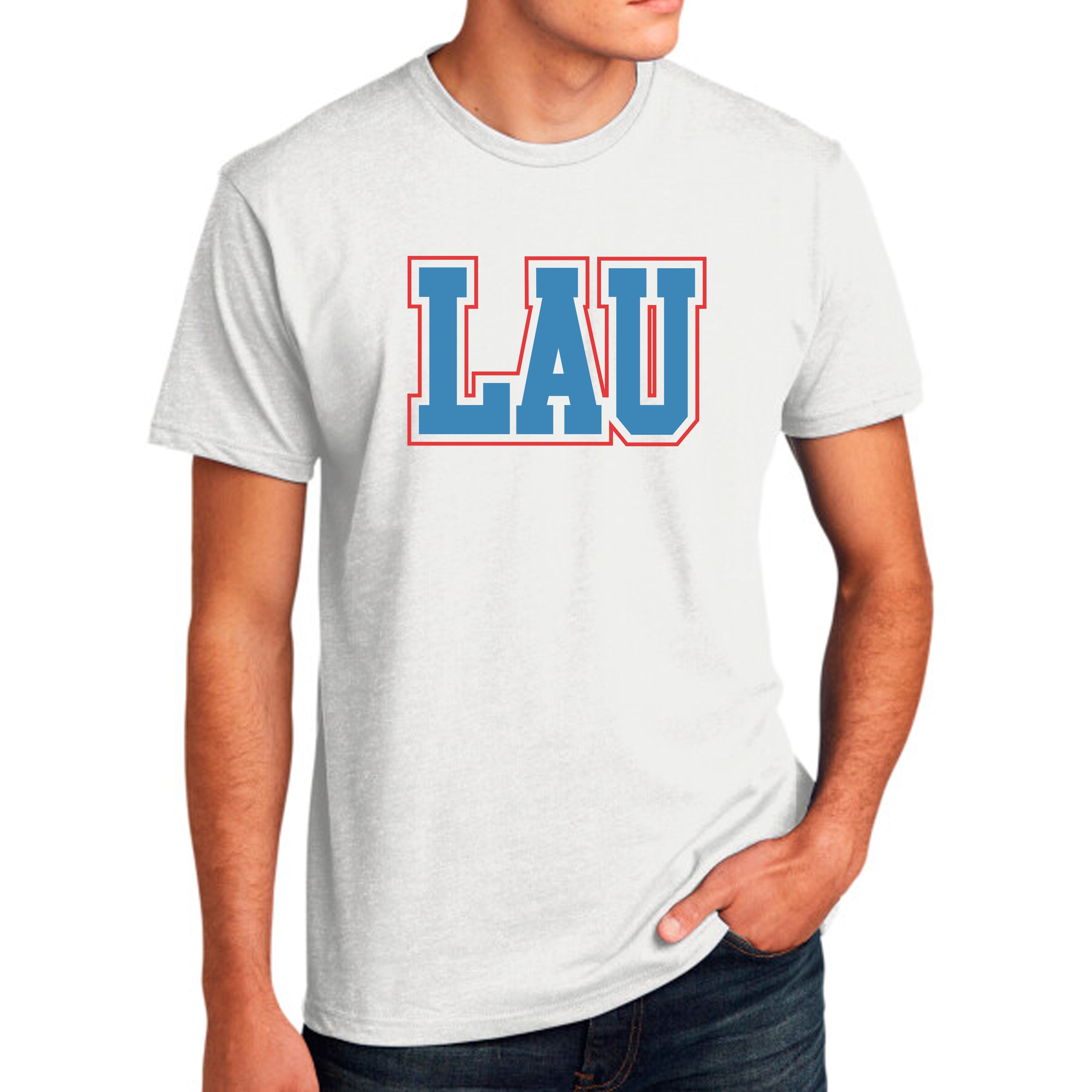 Short Sleeve LAU Blue w/Red