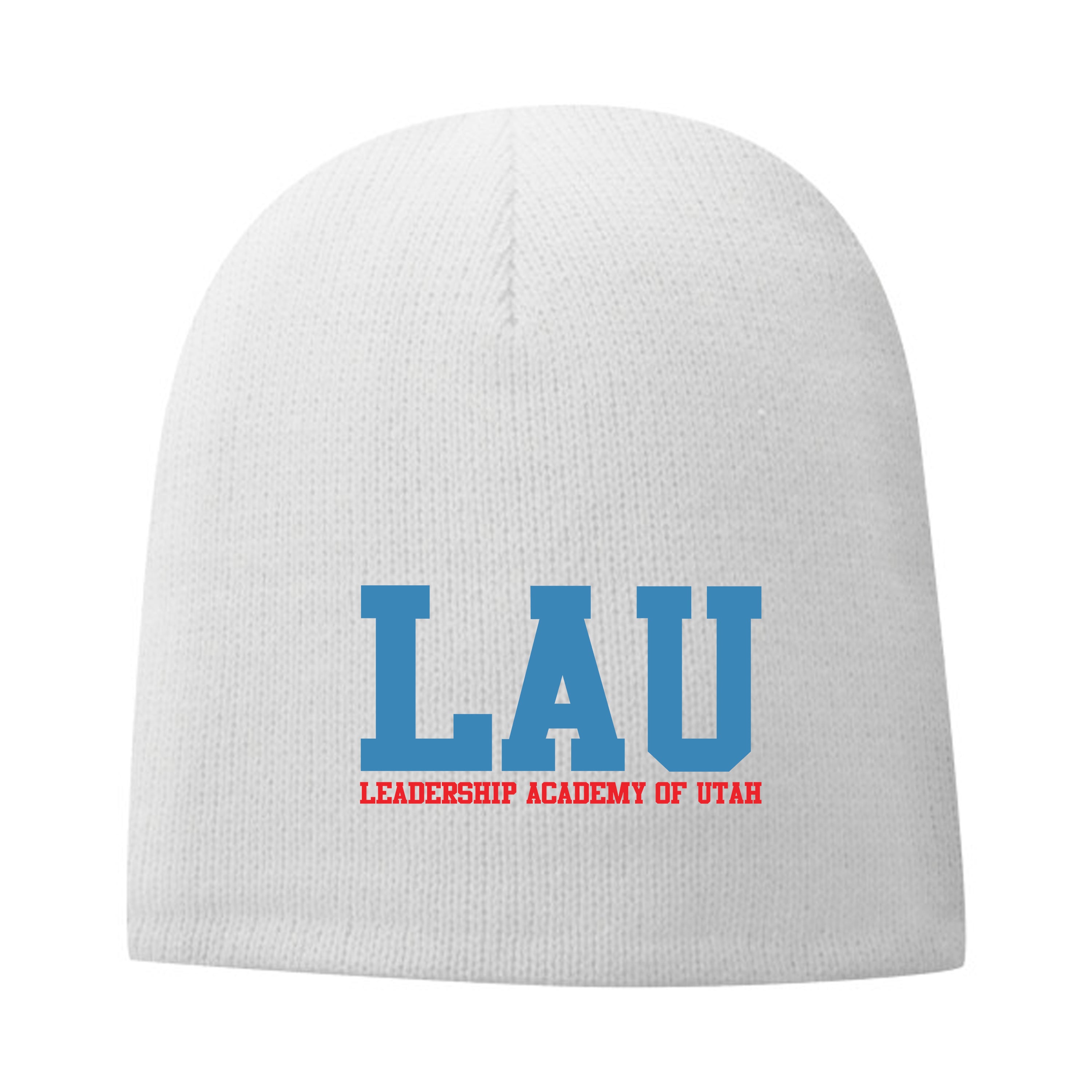 Beanie LAU Text Blue/Red