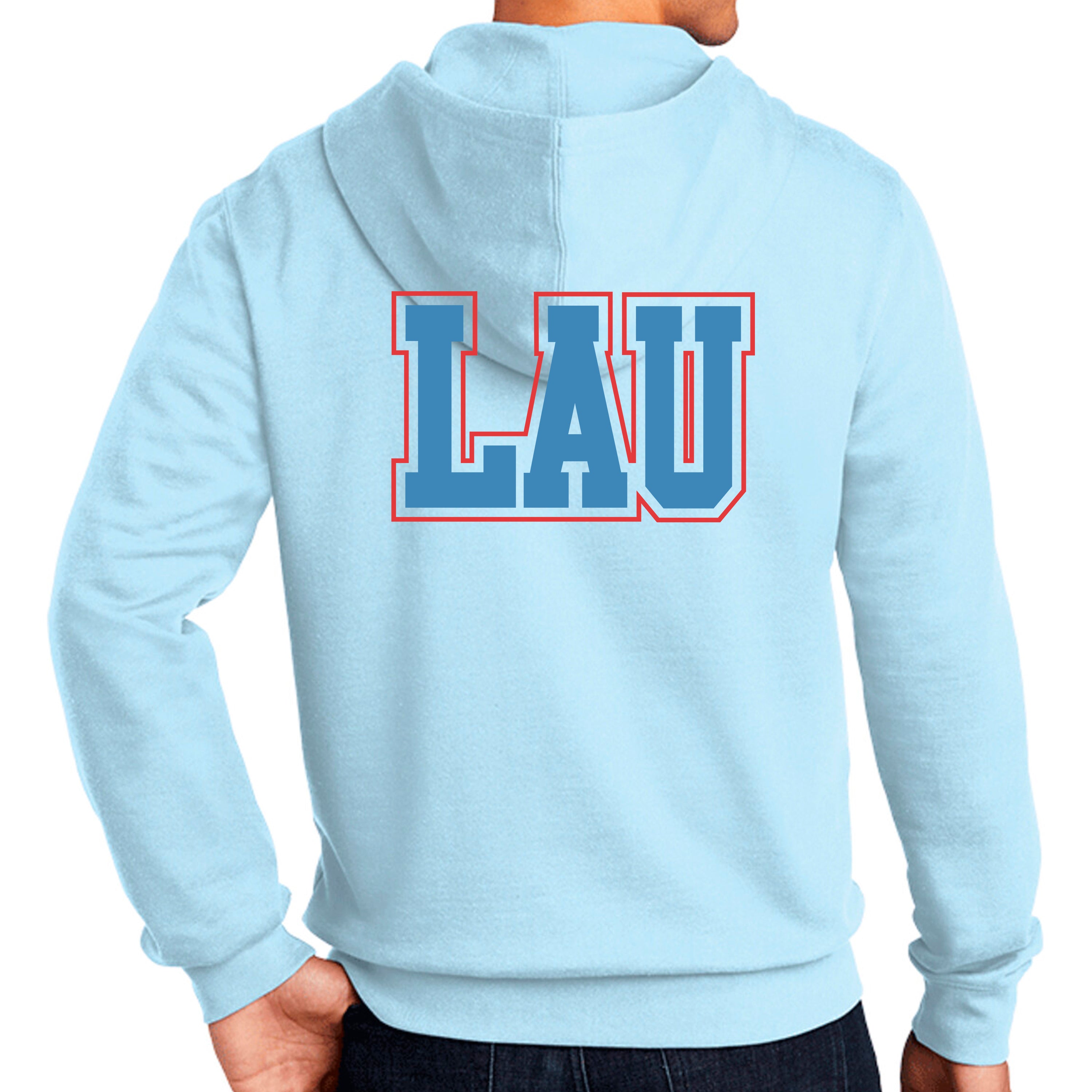 Full Zip Hoodie LAU Blue w/Red