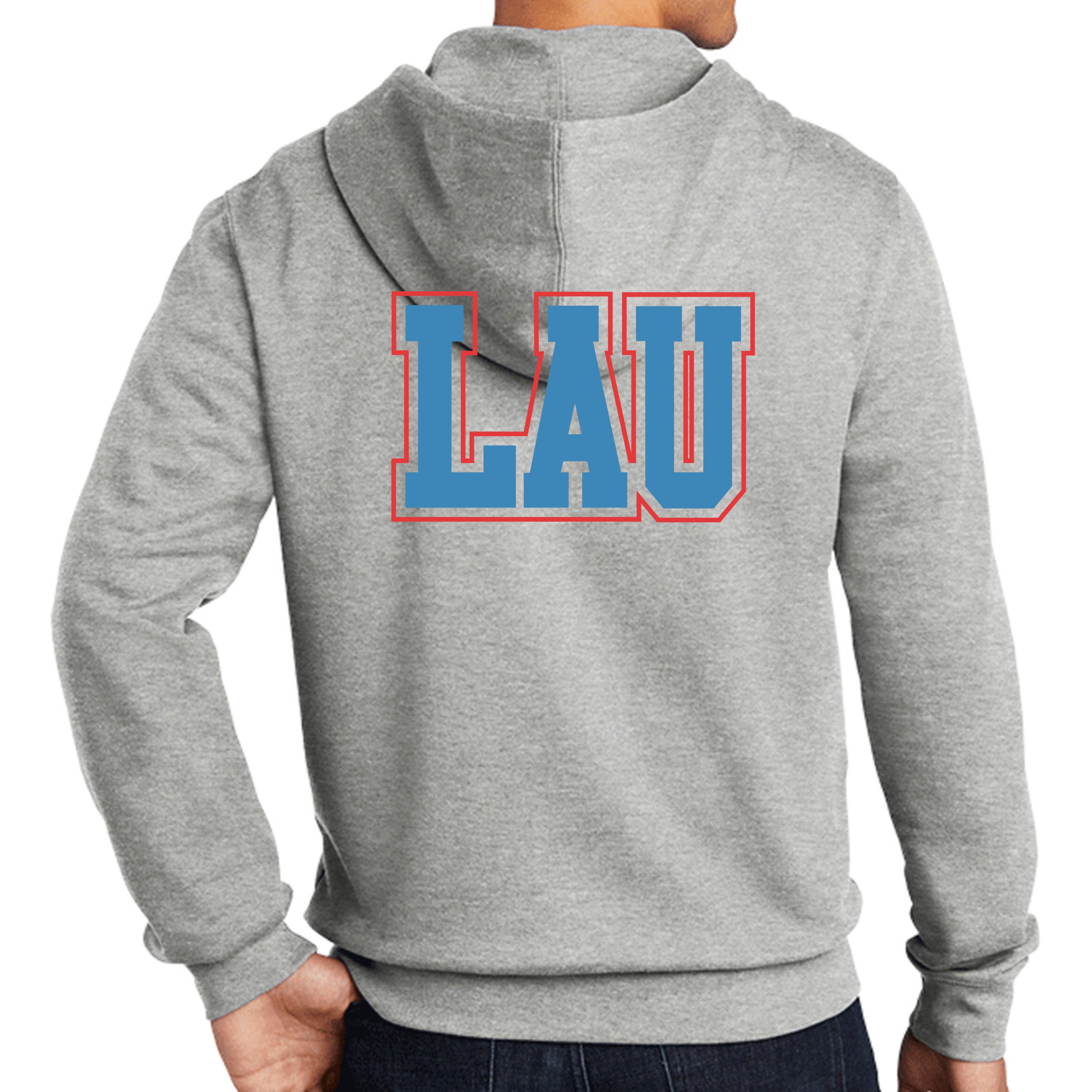 Full Zip Hoodie LAU Blue w/Red