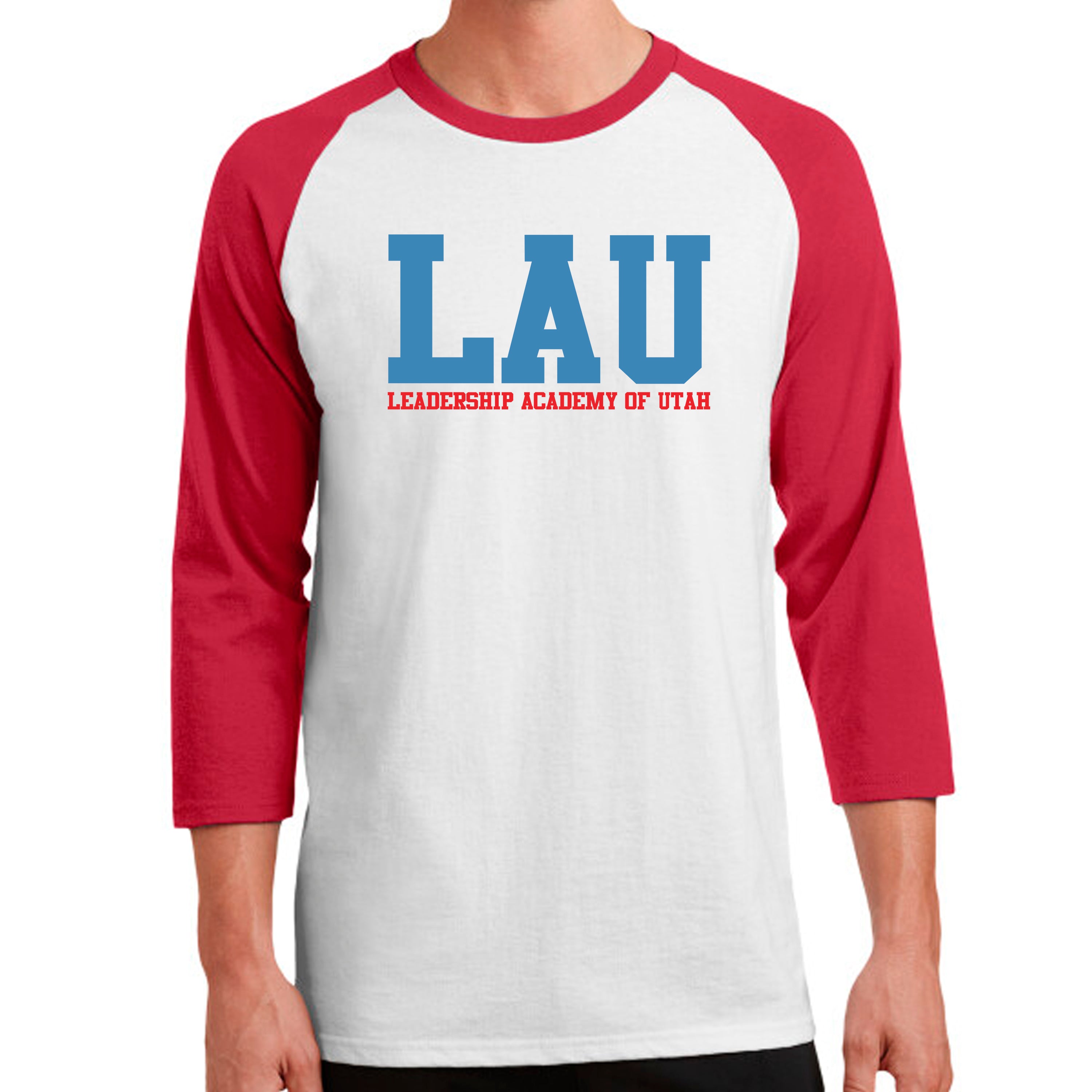 3/4 SLEEVE LAU Text Blue/Red