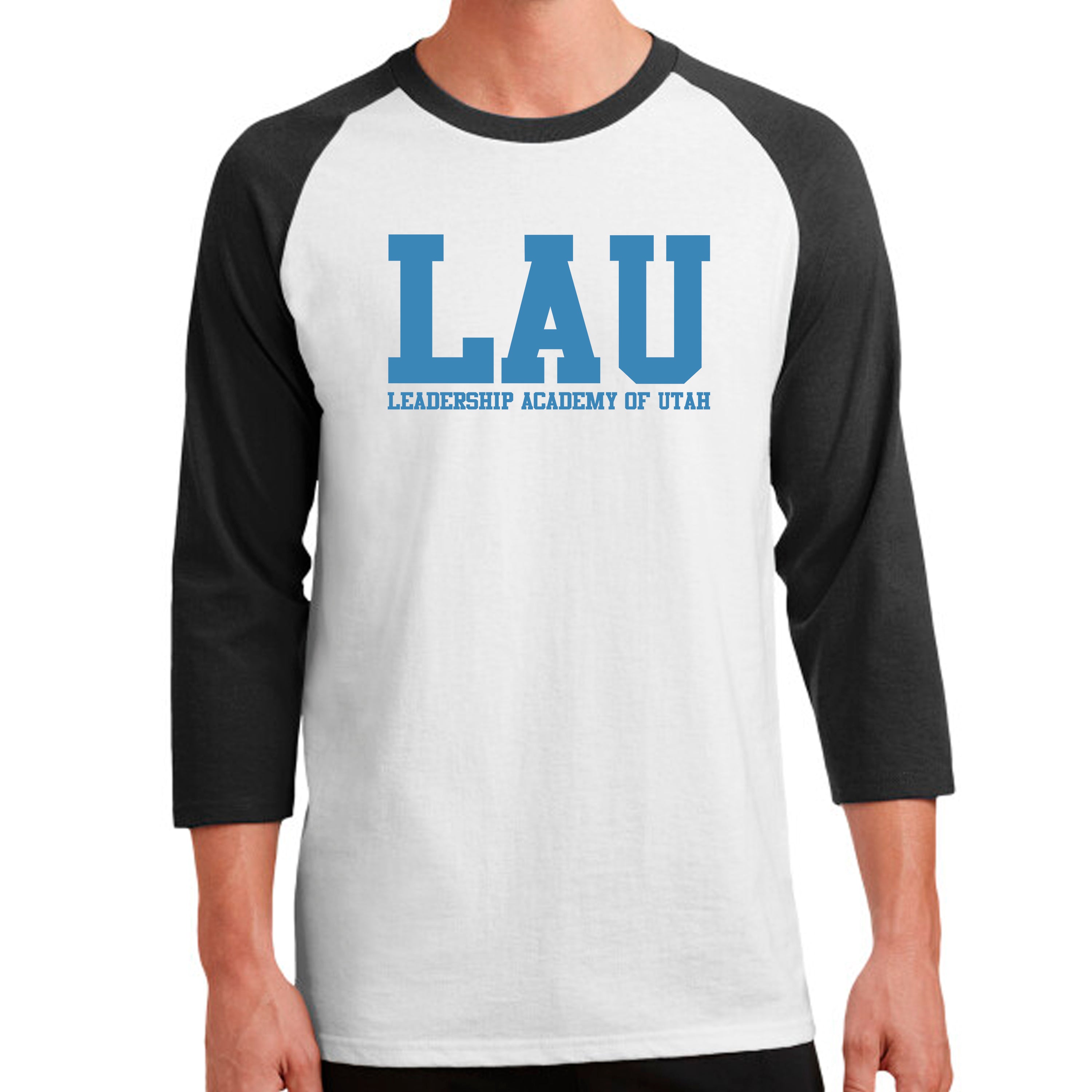 3/4 SLEEVE LAU Text Blue