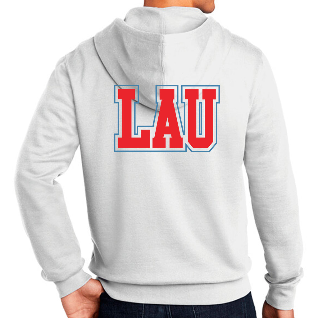 Full Zip Hoodie LAU Red w/Blue
