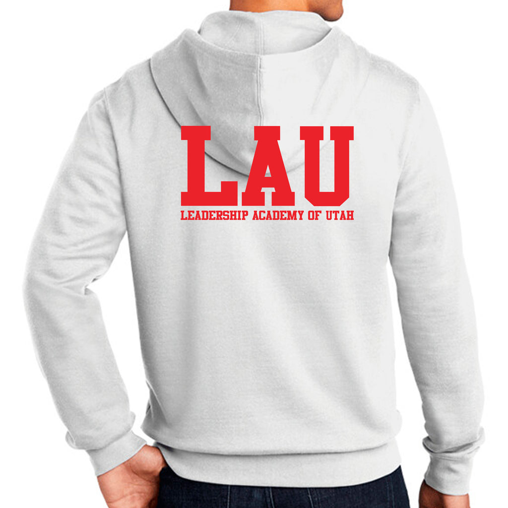 Full Zip Hoodie LAU TEXT RED