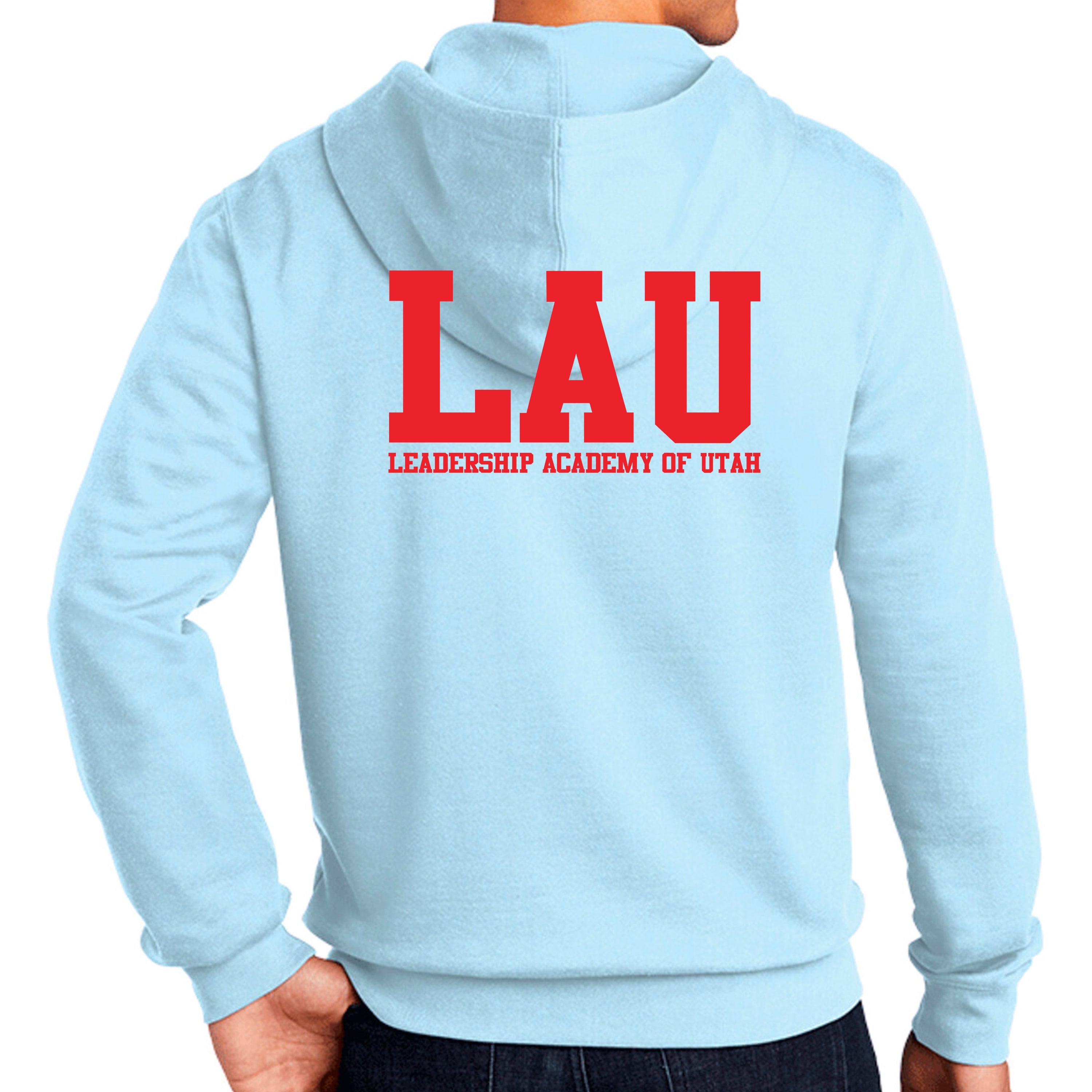 Full Zip Hoodie LAU TEXT RED