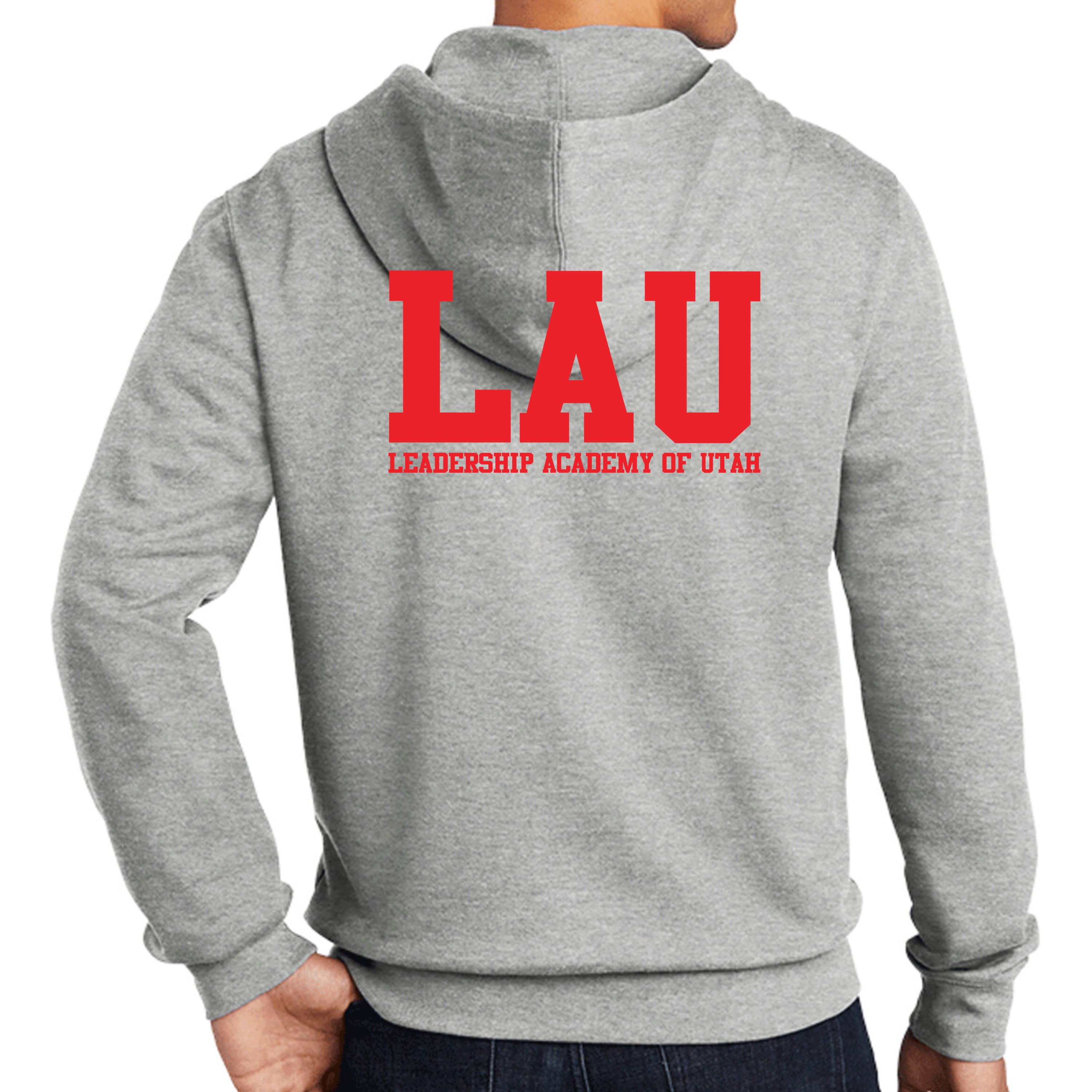 Full Zip Hoodie LAU TEXT RED