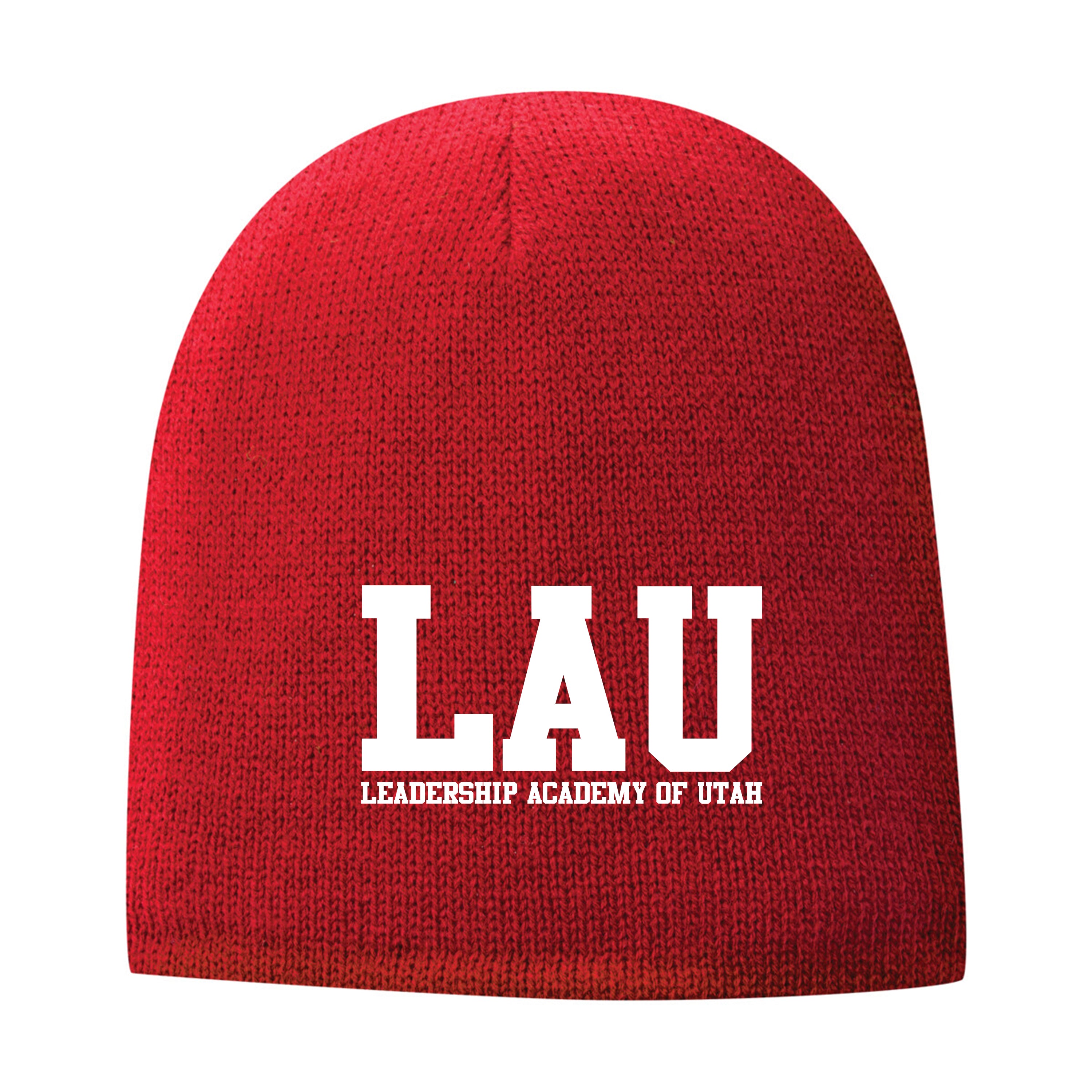 Beanie LAU TEXT WHITE