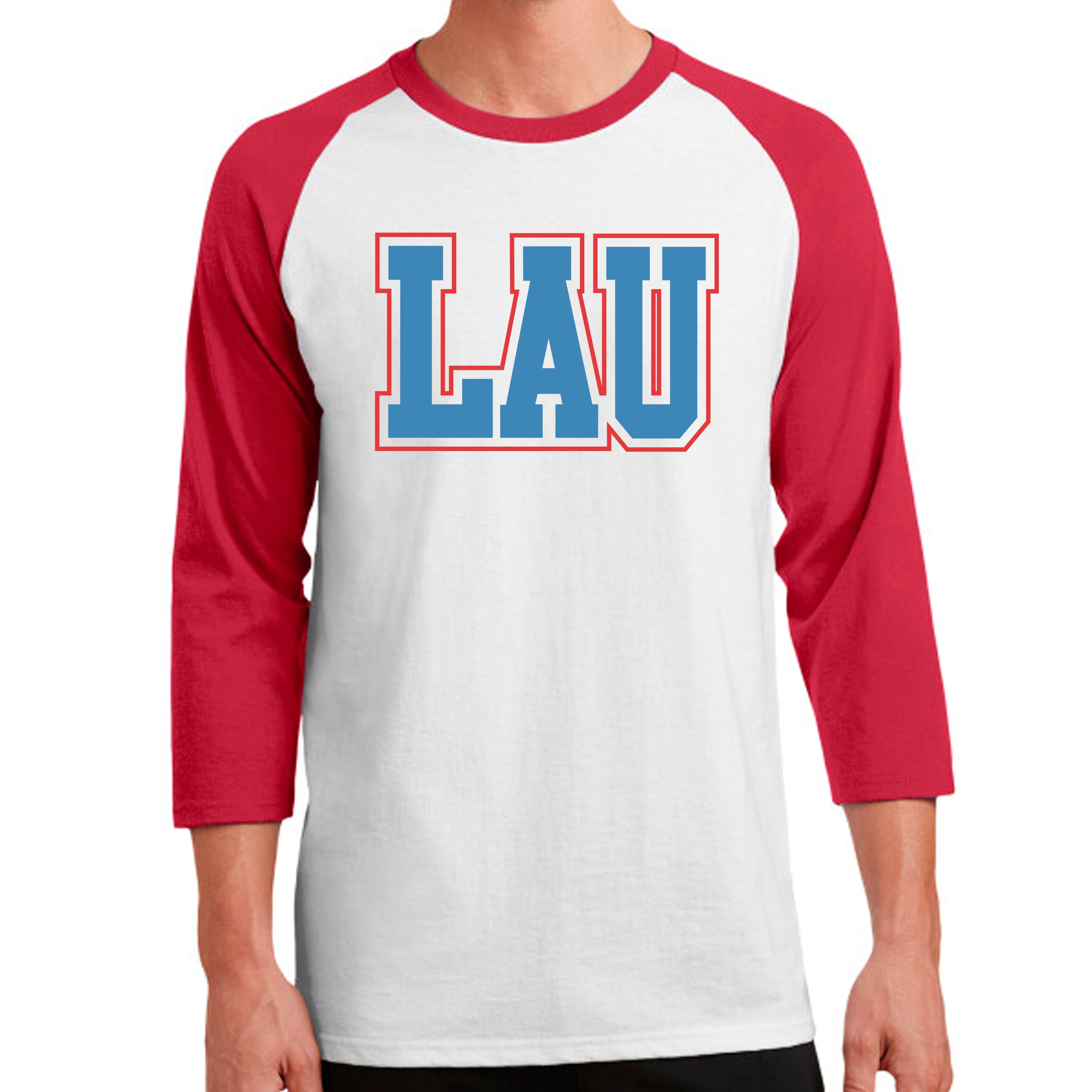 3/4 SLEEVE LAU Blue w/Red