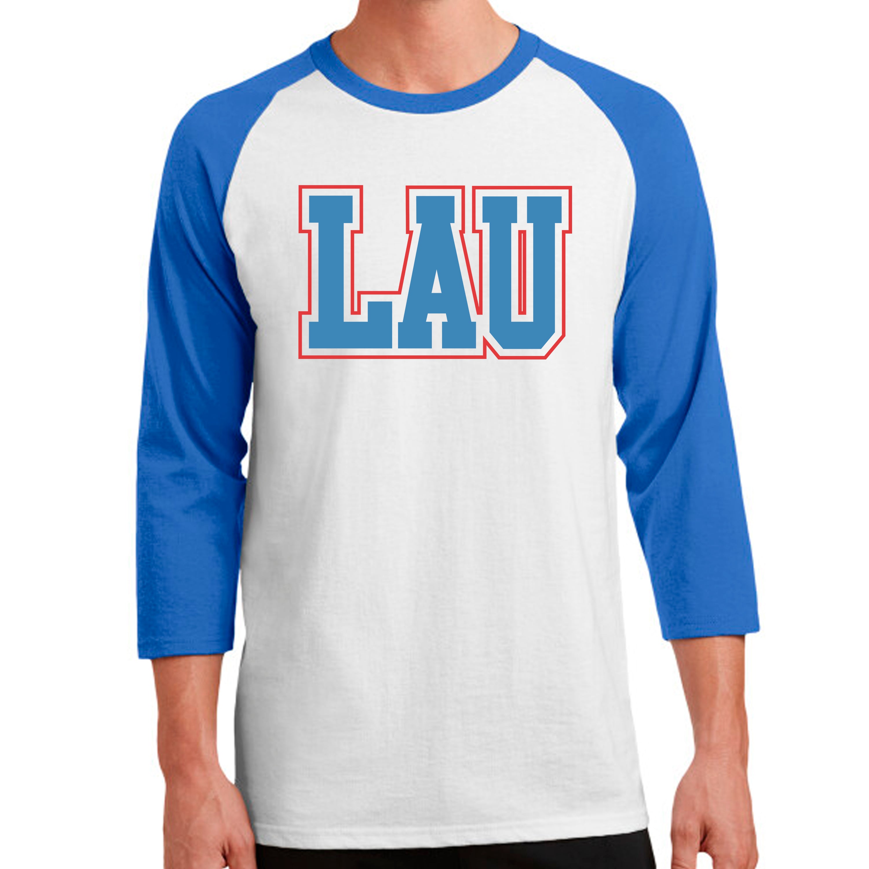 3/4 SLEEVE LAU Blue w/Red
