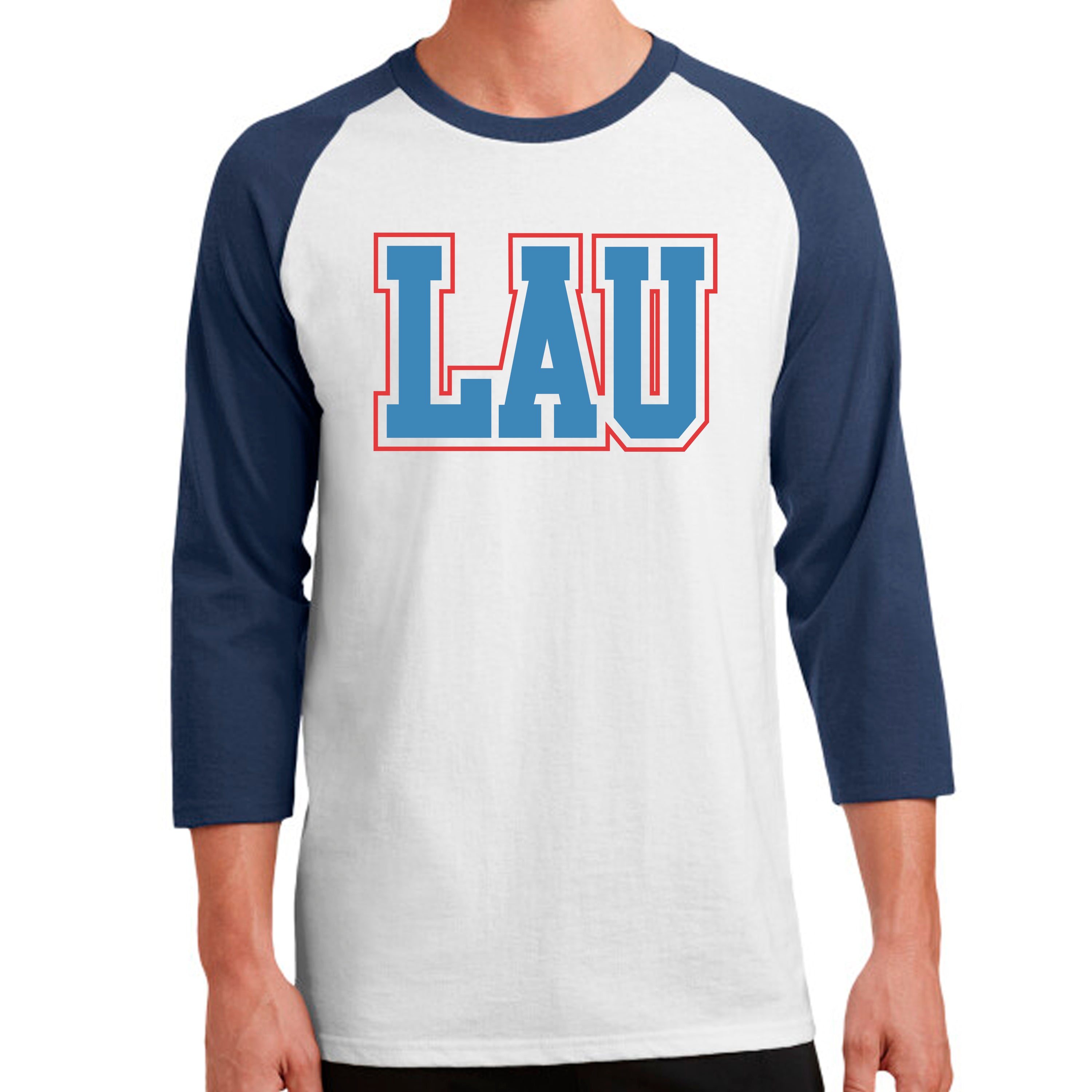 3/4 SLEEVE LAU Blue w/Red