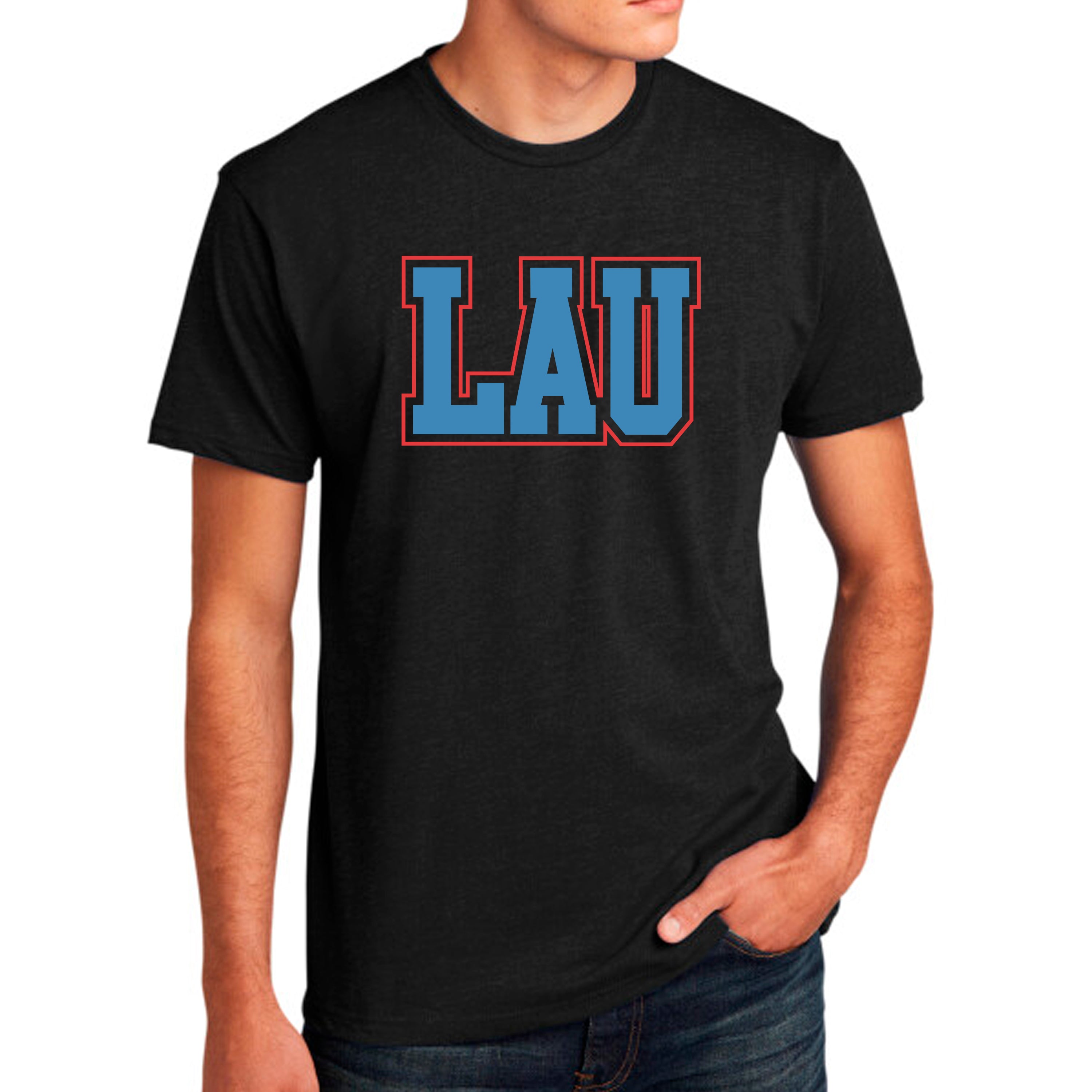 Short Sleeve LAU Blue w/Red