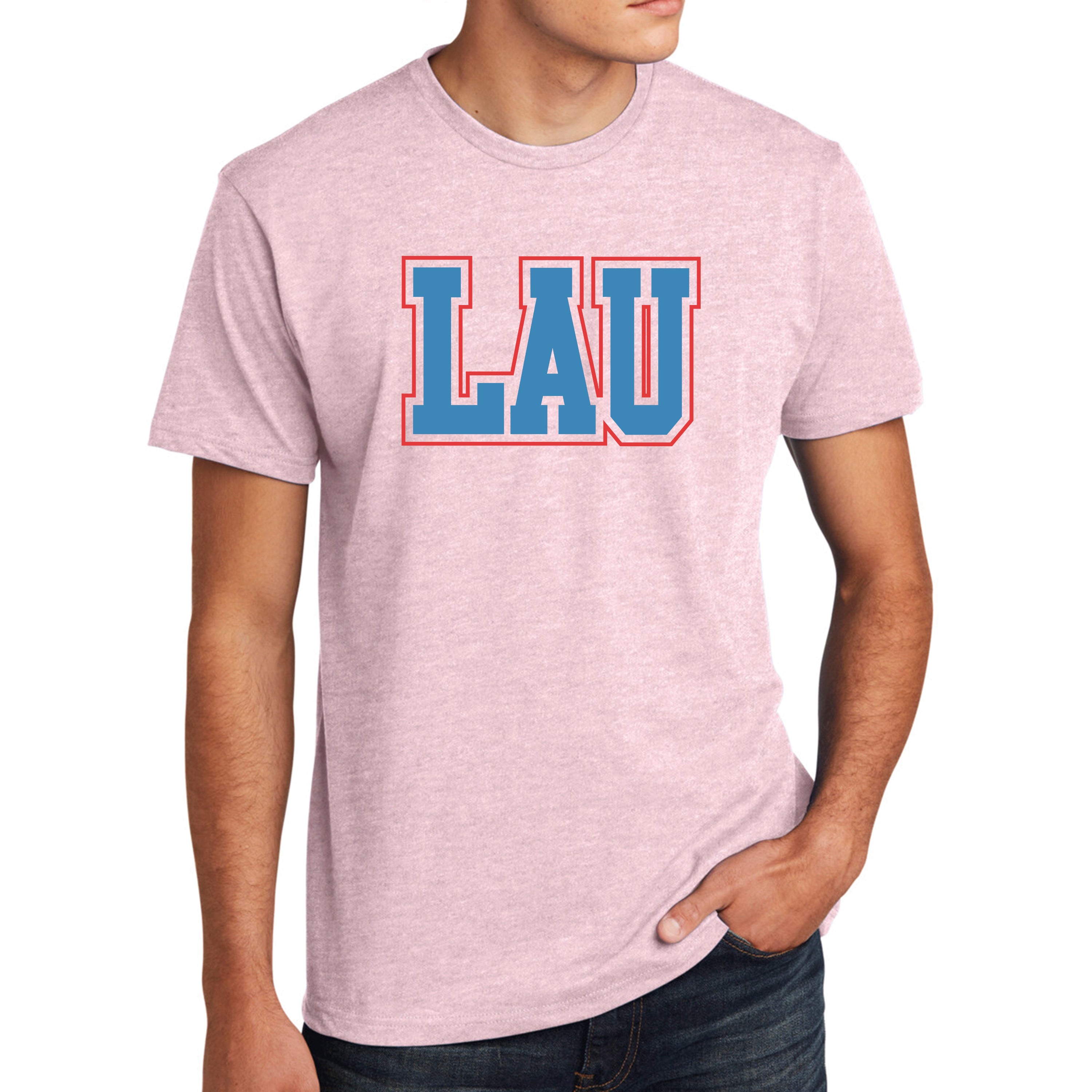 Short Sleeve LAU Blue w/Red