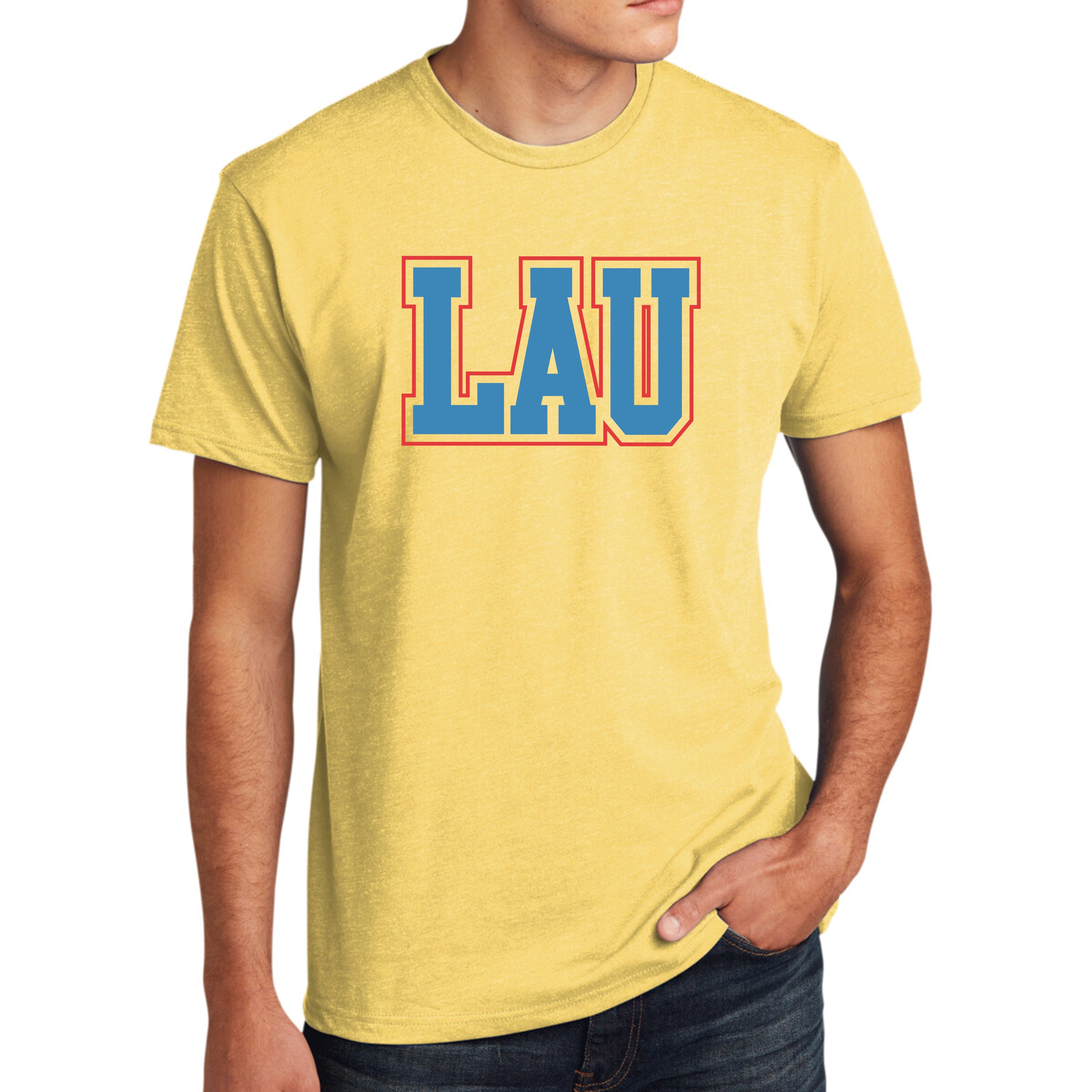 Short Sleeve LAU Blue w/Red