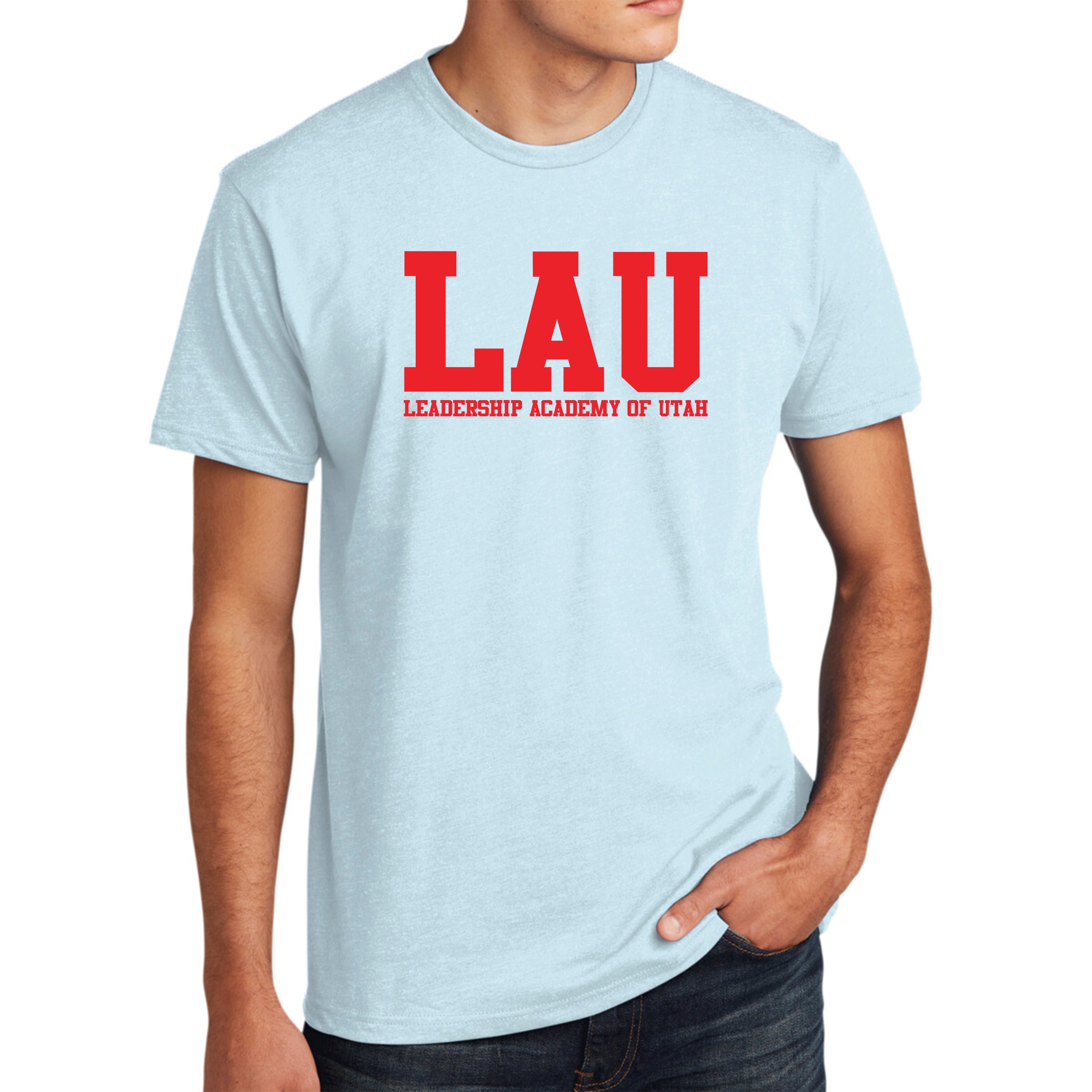 Short Sleeve LAU Text Red