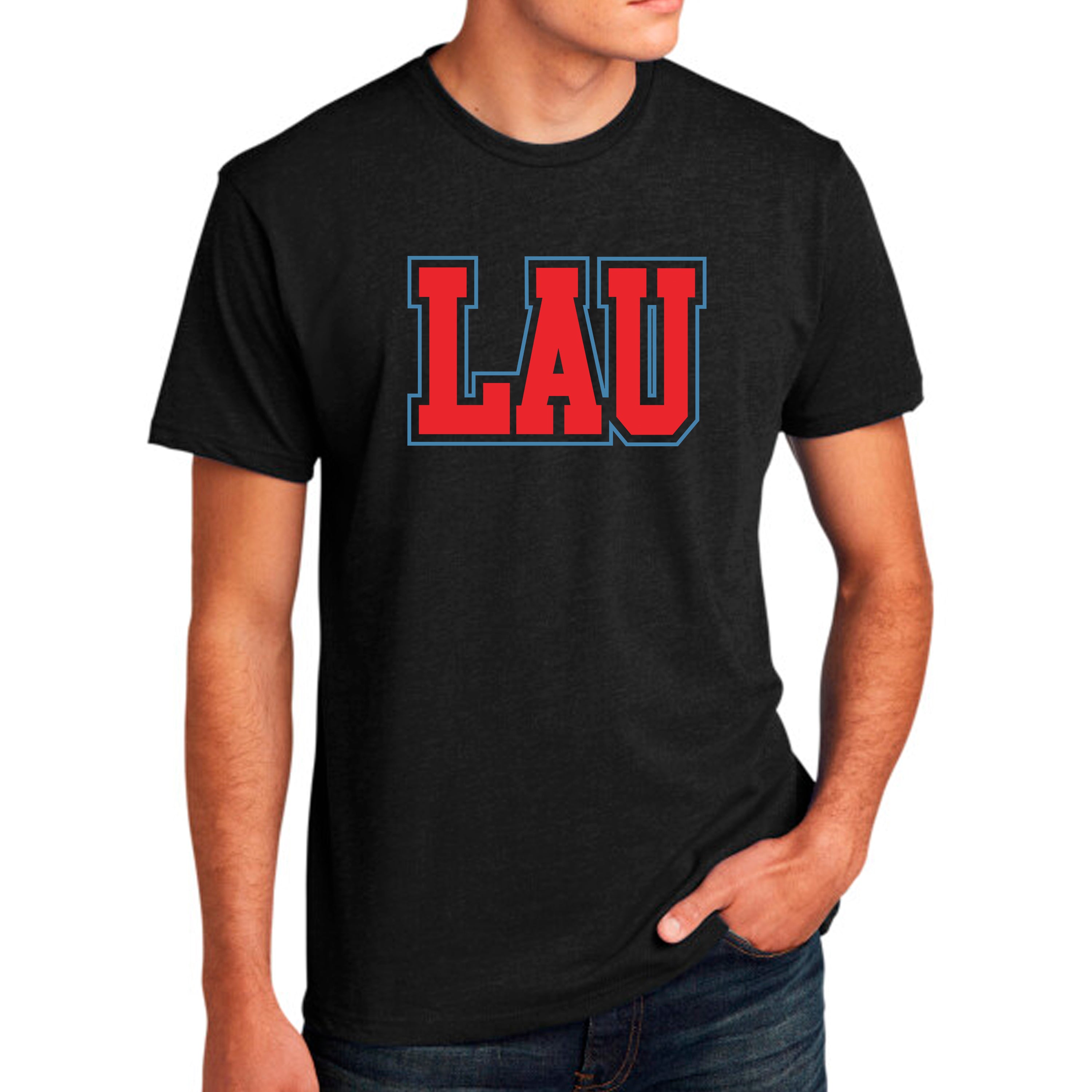 Short Sleeve LAU Red w/Blue