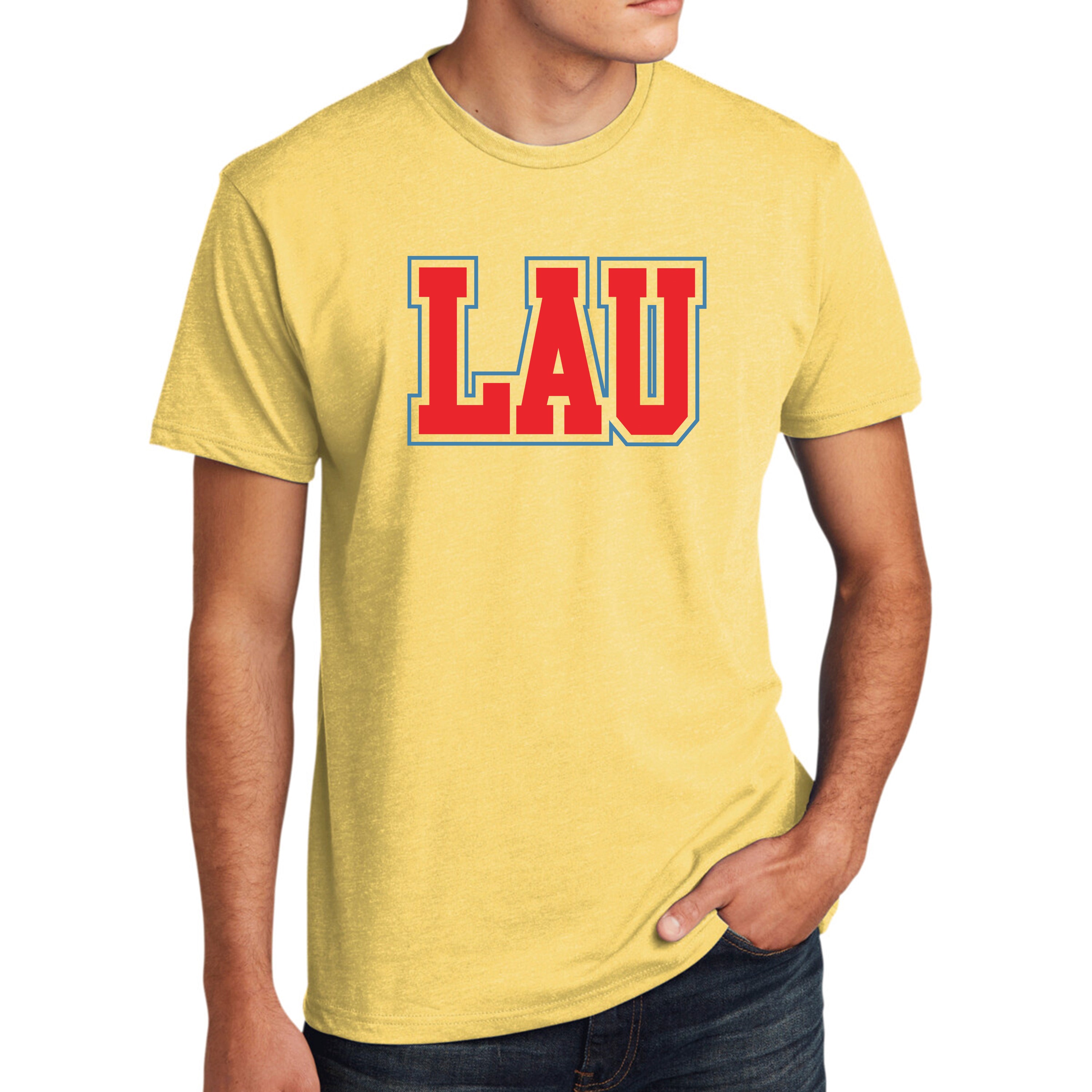 Short Sleeve LAU Red w/Blue