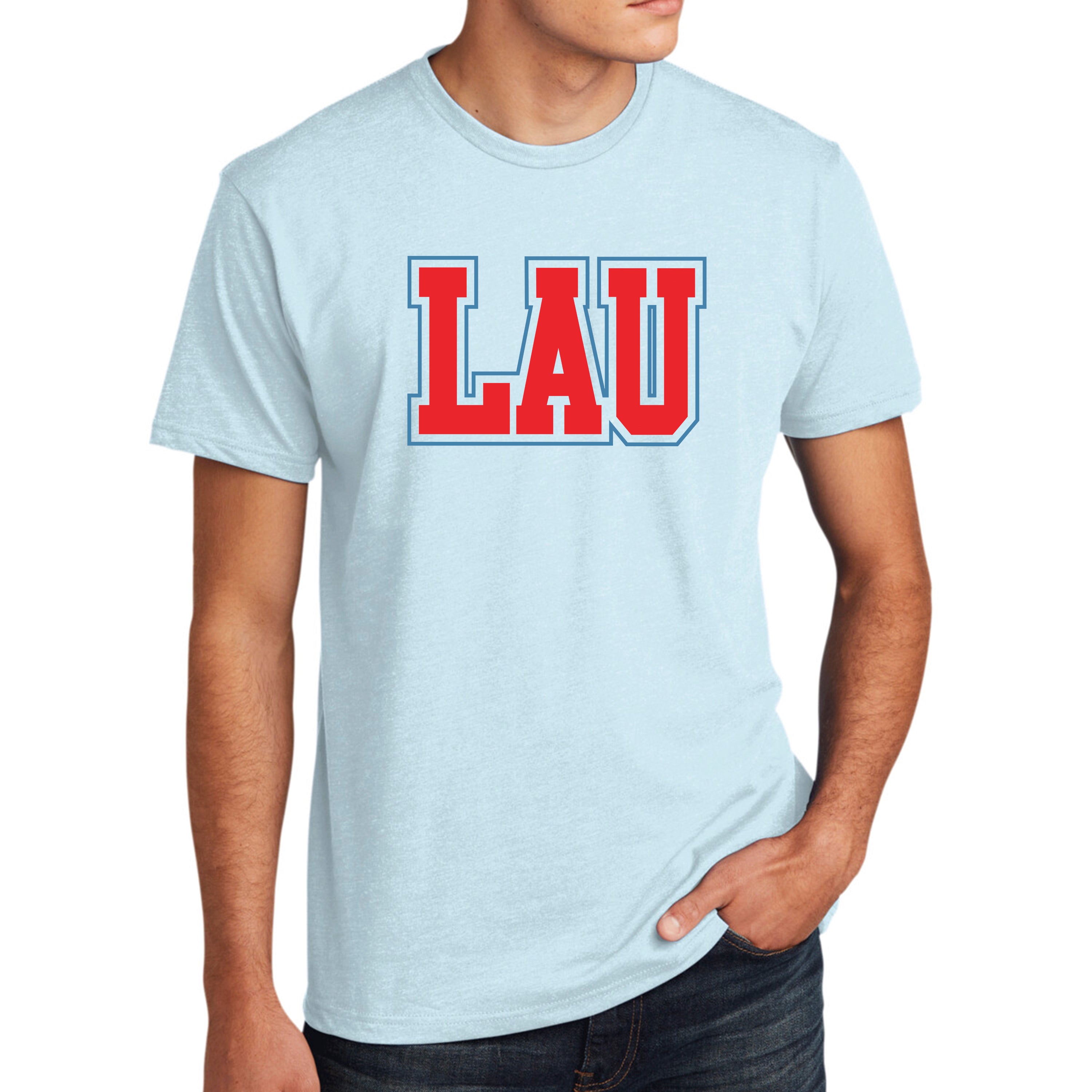 Short Sleeve LAU Red w/Blue