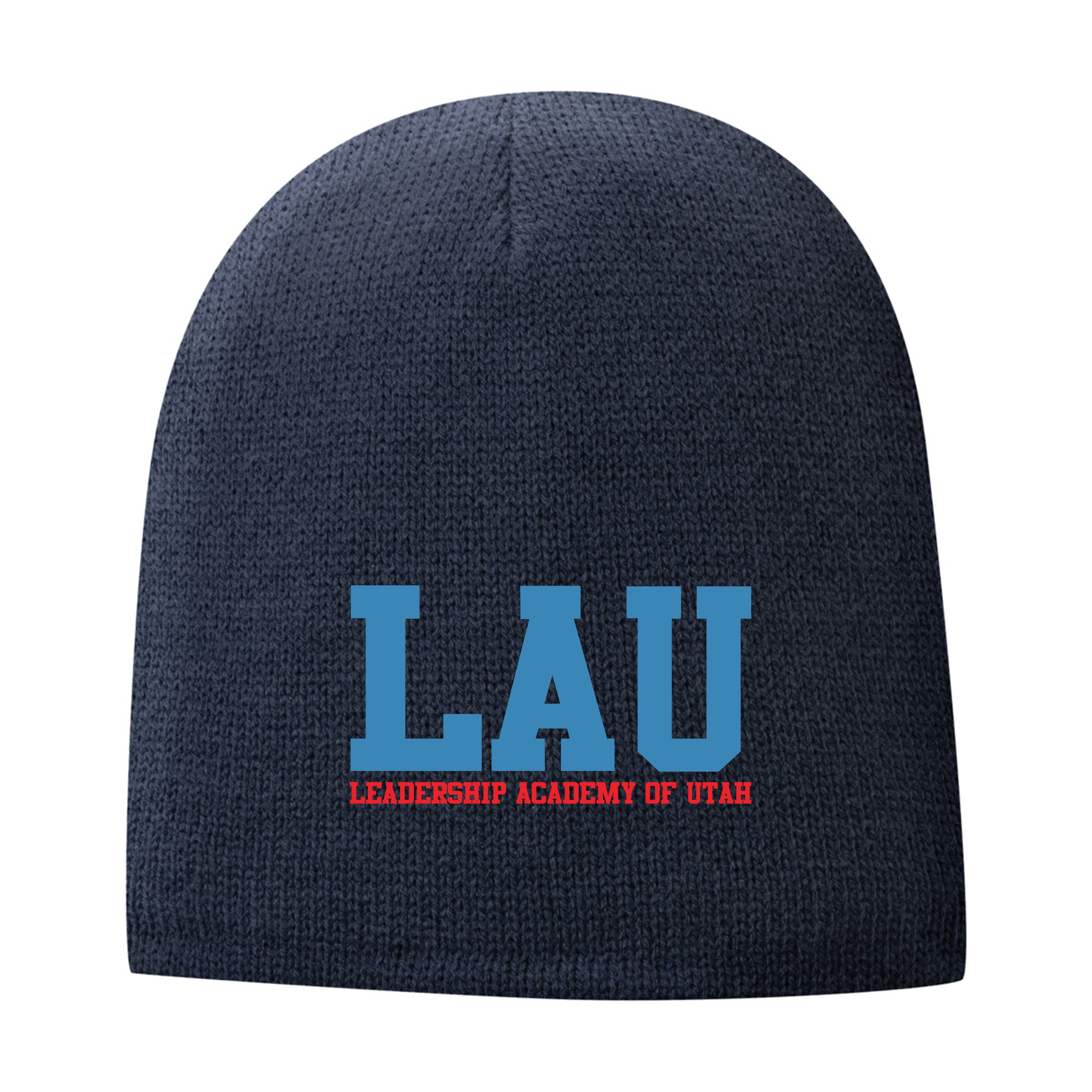 Beanie LAU Text Blue/Red