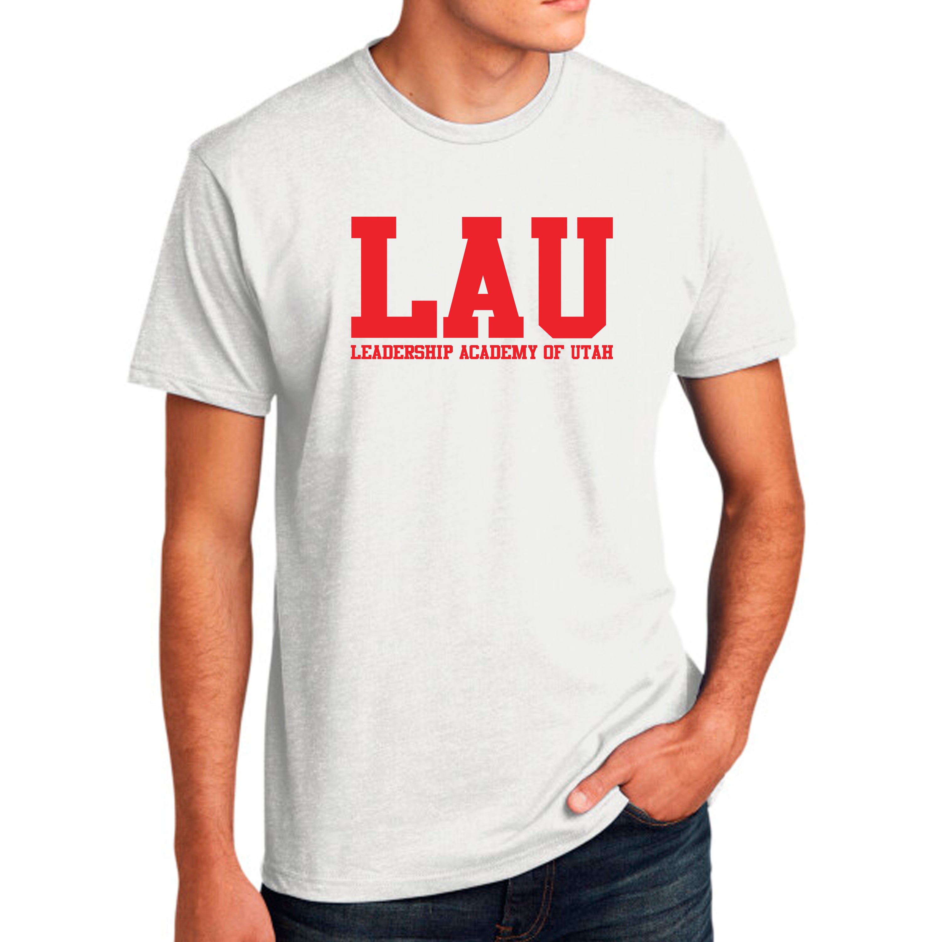 Short Sleeve LAU Text Red