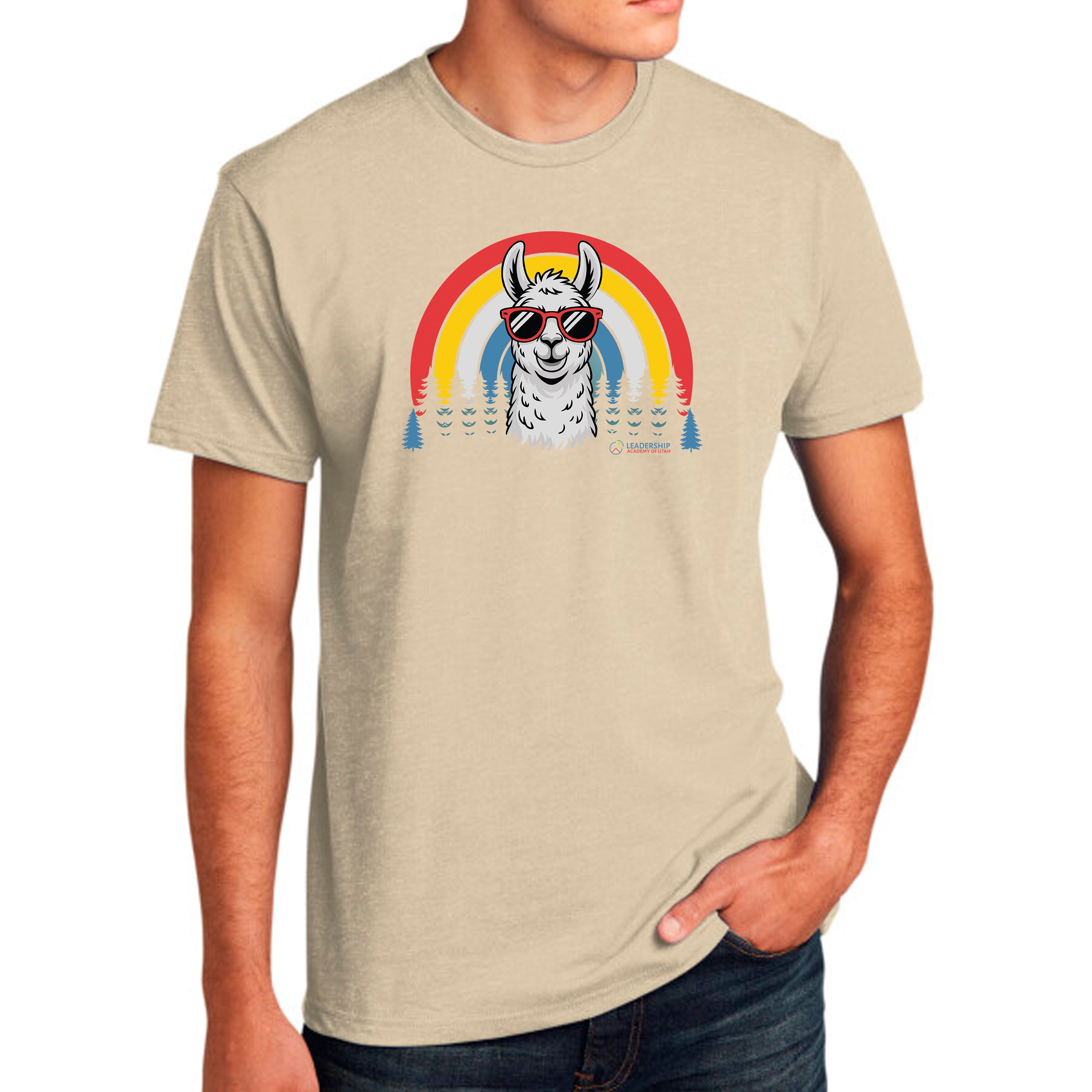 Short Sleeve Llama Rainbow