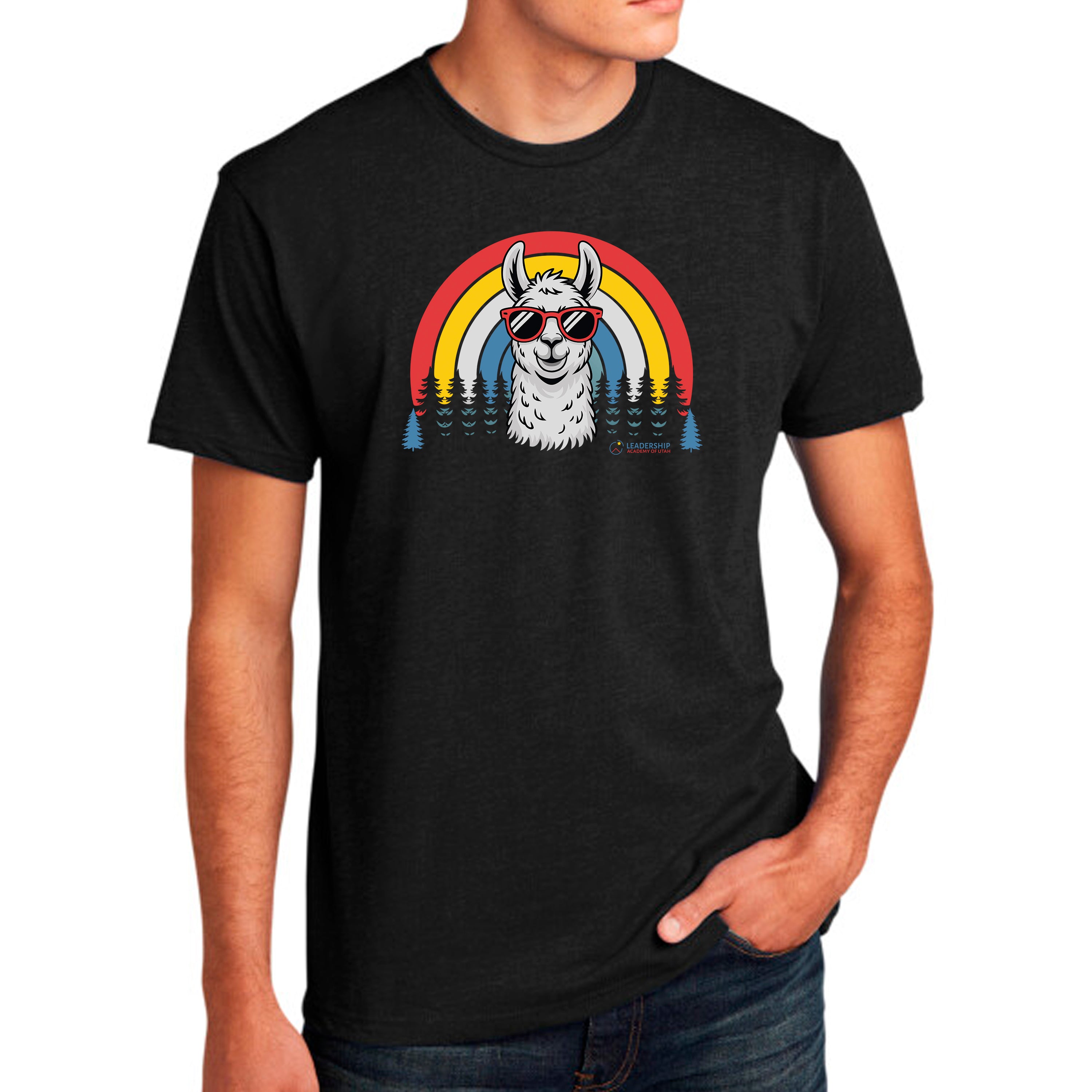 Short Sleeve Llama Rainbow
