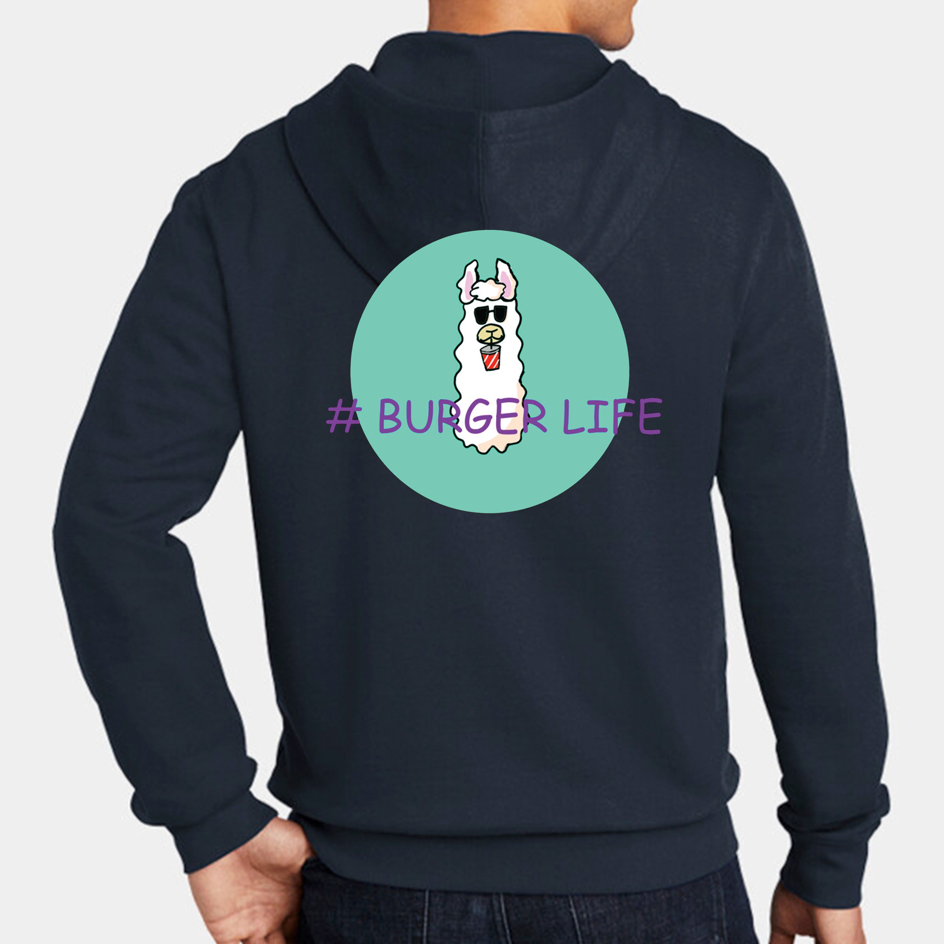 Full Zip Hoodie BURGER LIFE