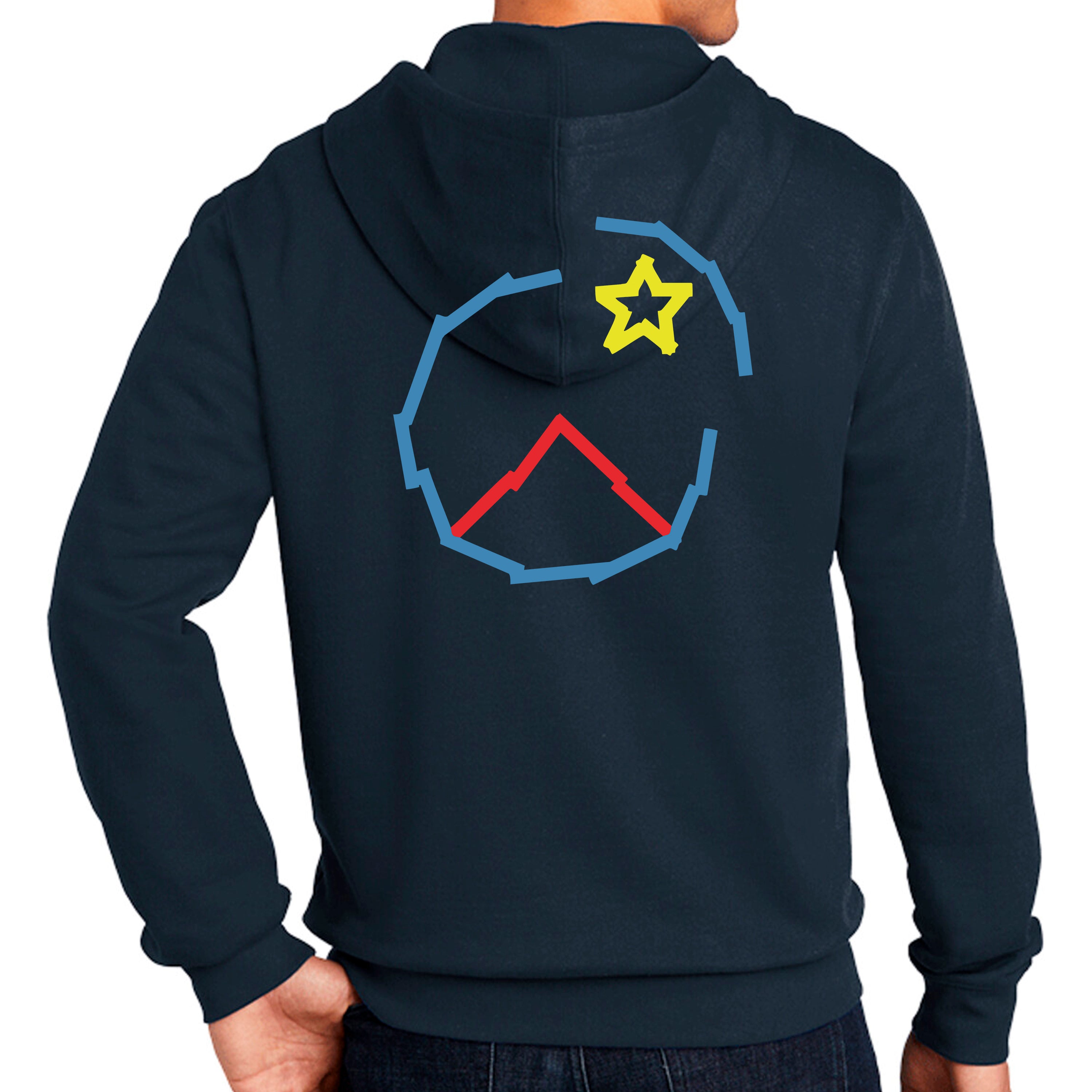 Full Zip Hoodie stick logo